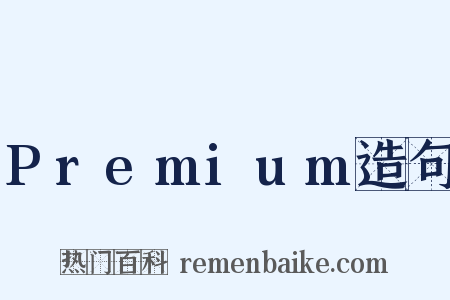 Premium造句是什么意思的图片